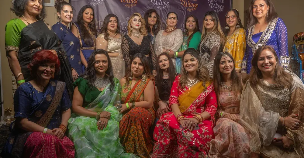 Seattle Wives members celebrating Karva Chauth 2025 together