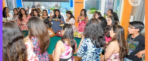 Seattle Wives members gathered together, Sun & Sip 2025